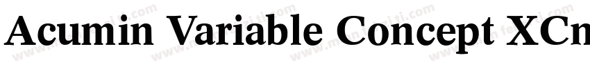 Acumin Variable Concept XCn Th字体转换